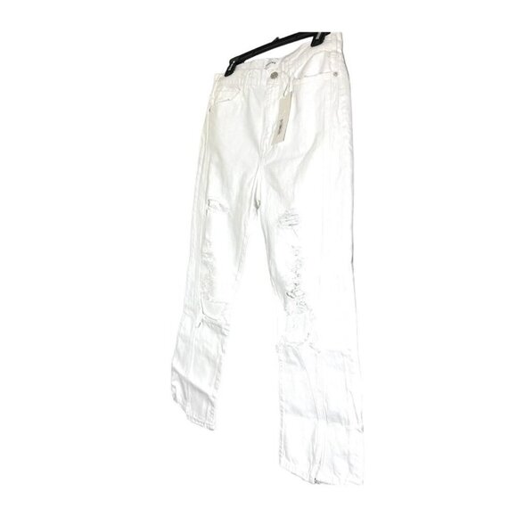 Frame Denim Womens White High Rise Ripped Cropped Flare Leg Jeans Sz 29 New - Picture 7 of 11